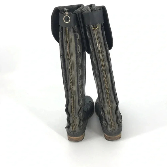 Jeffrey Campbell Pirate Steampunk Zipped Tall laced boots - Picture 3 of 8